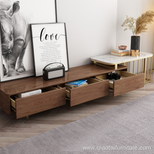 Modern Gold FrameMulti-Functional Storage TV Stand